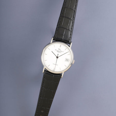 IWC Portofino IW351324 Automatic Caliber C37521 Stainless Steel Leather Strap with Aftermarket Buckle (SS) White Dial Overhauled