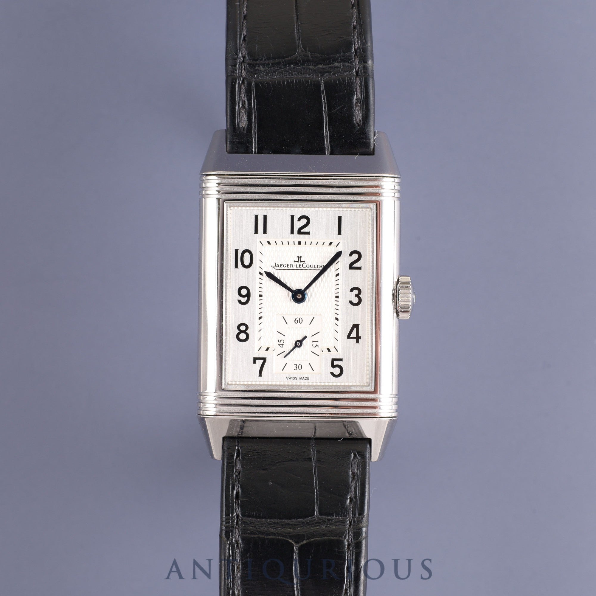 JAEGER・LECOULTRE ジャガー・ルクルト REVERSO CLASSIC LARGE SMALLSECOND レベルソ クラシック ラージ スモールセコンド Q3858520 手巻き Cal.822/2 SS 革 純正尾錠（SS）シルバー文字盤 箱 保証書（2018年）