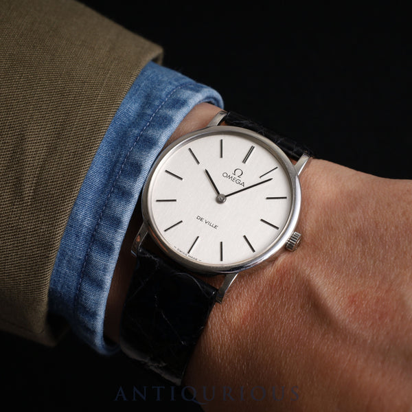 オメガ デ・ヴィル 1110140 手巻き Cal.625 SS 革 社外尾錠（SS） シルバー文字盤 純正尾錠ベルト オーバーホール済み