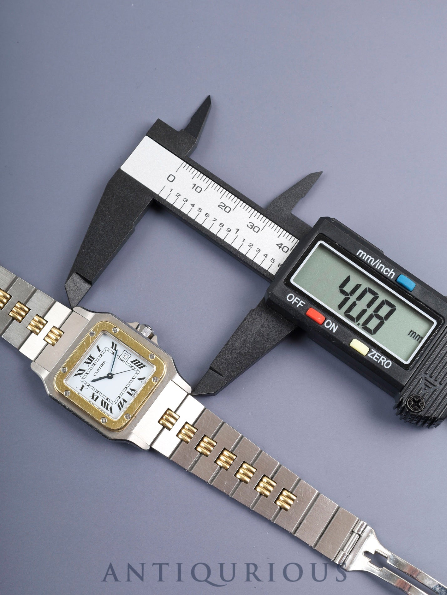 カルティエ サントス カレ LM 2961 自動巻き Cal.ETA2671 SS/YG SS/YG ホワイトローマン文字盤 オーバーホール済み