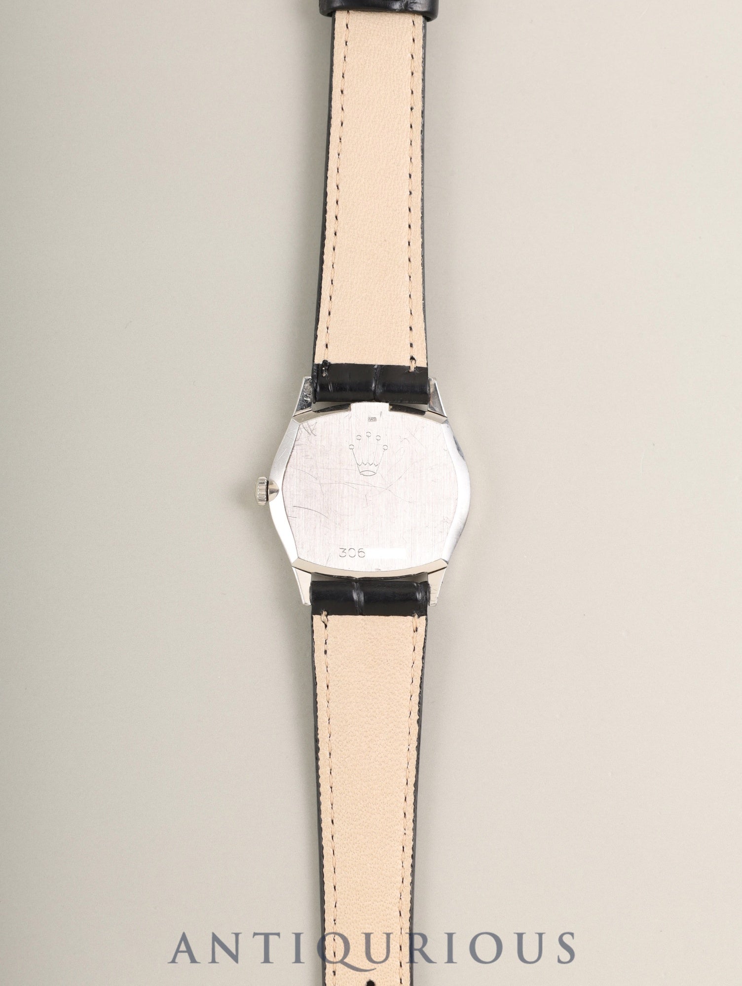 ロレックス チェリーニ 3802 手巻き Cal.1600 革 750WG 純正ピンバックル（SS） シルバー文字盤  30番台（1970年） オーバーホール済み