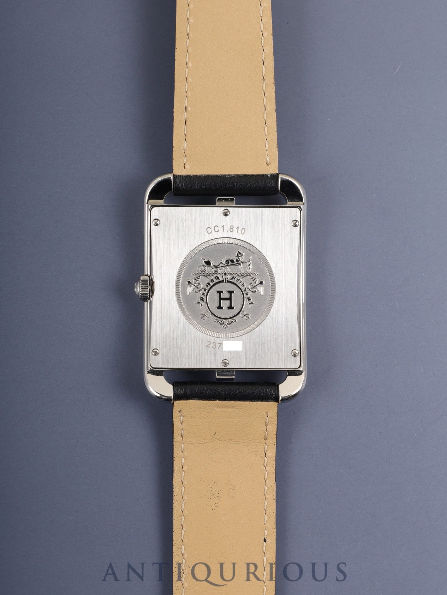 Hermes Cape Cod CC1.810 Quartz Cal.164111 Stainless Steel Leather Strap Original Buckle (Stainless Steel) Silver Arabic Dial Overhauled