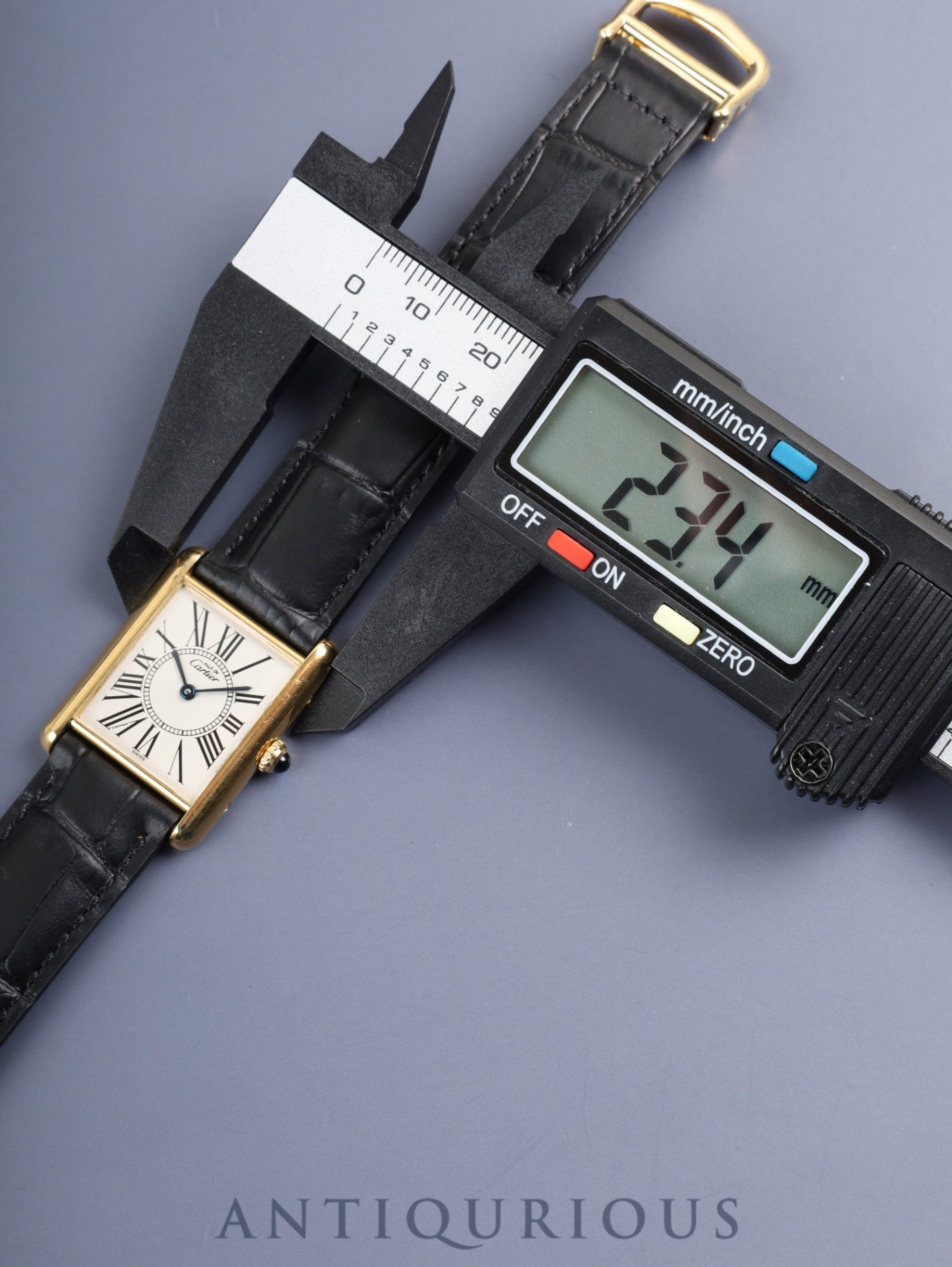 カルティエ マストタンク LM 590005 クォーツ Cal.90 SV925 革 純正Dバックル（GP）オパラン文字盤（SWISS表記）オーバーホール済み