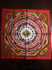 Hermes Scarf Carre 45 ET HORE Astrology SILK 100%