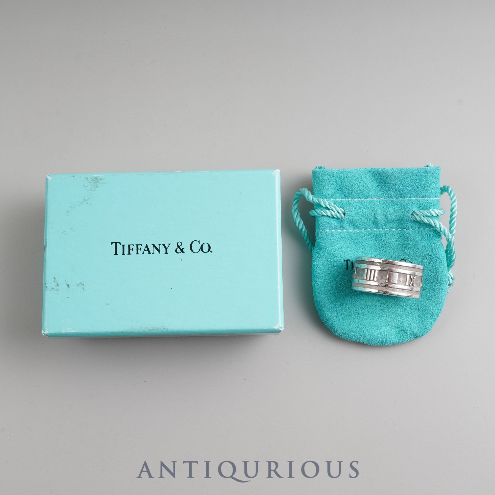 TIFFANY Atlas Wide Ring SV925 Box Storage Bag