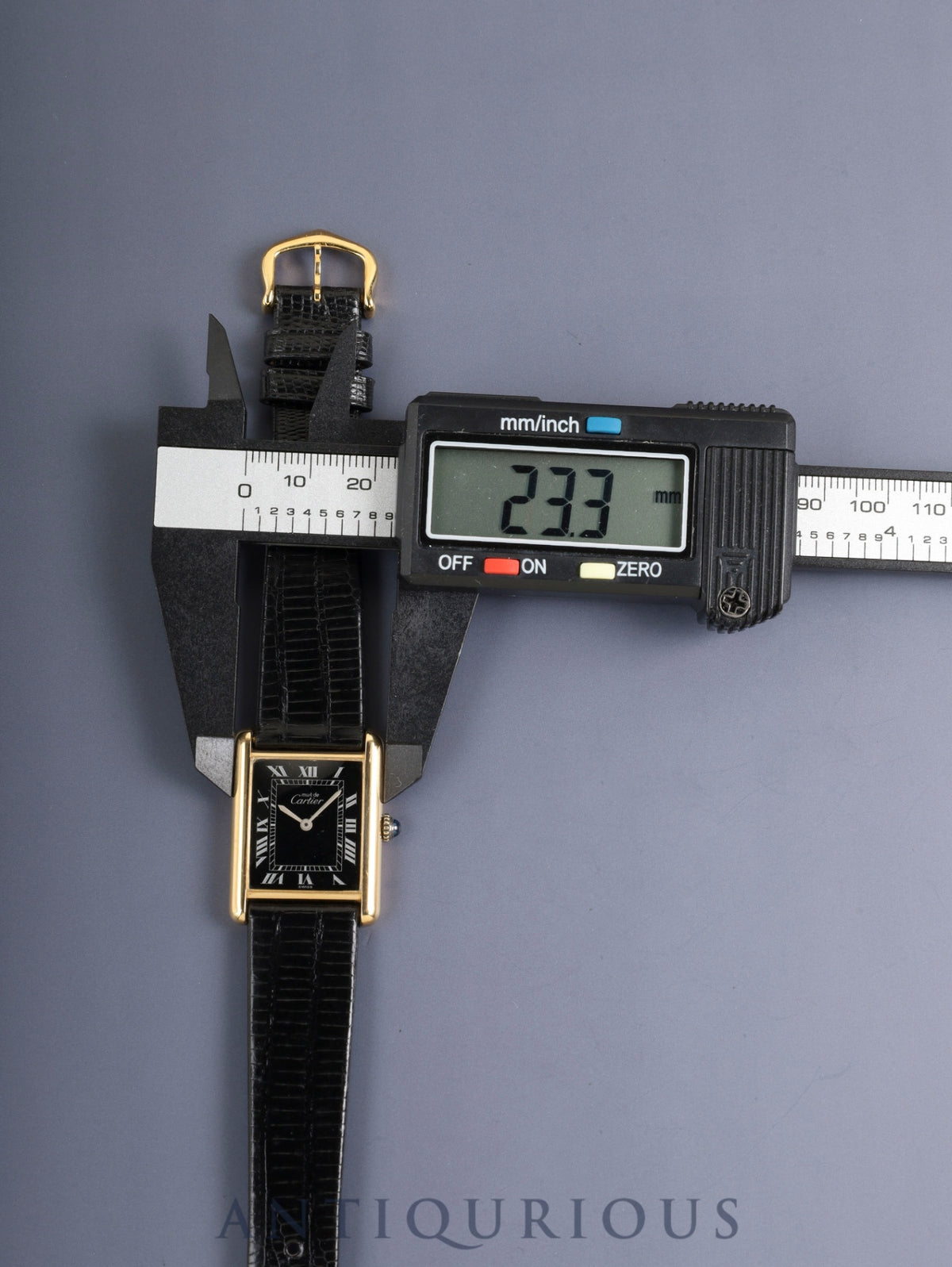 カルティエ マストタンク LM 6 手巻き Cal.78-1 SV925 革 純正ピンバックル（GP）ブラックローマン文字盤（SWISS表記）純正レザーベルト付き オーバーホール済み