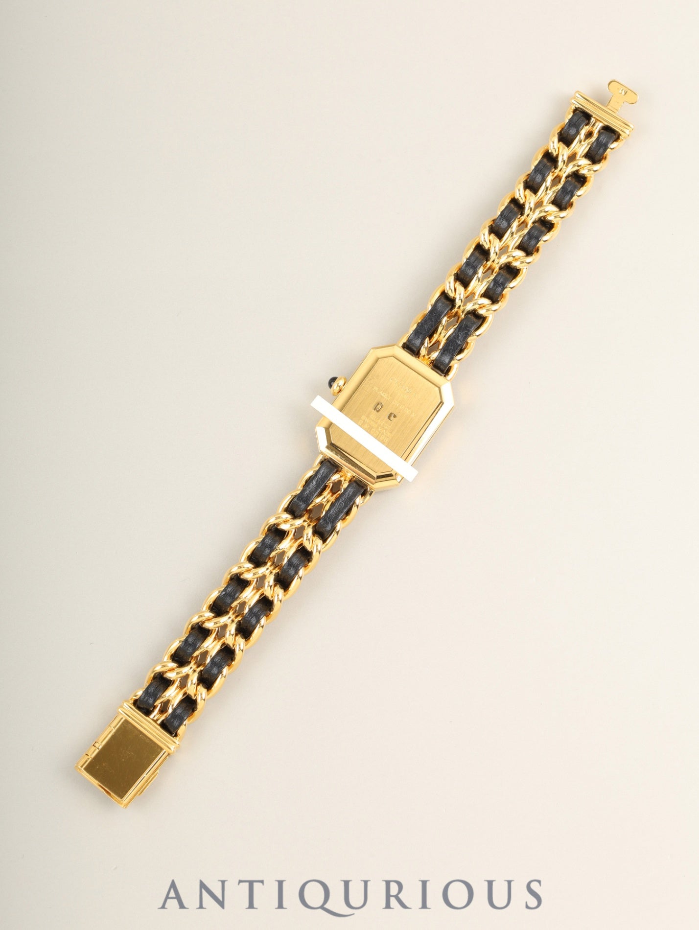 Chanel Premiere M H0001 Quartz Cal.976.001 GP GP/Leather Black Dial Case Service Warranty (February 2026) Overhauled