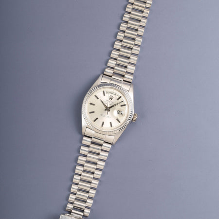 ロレックス デイデイト 1803/9 自動巻き Cal.1555 WG WG ジャパンブレス シルバー文字盤 93番台（1962-1963年）オーバーホール済み