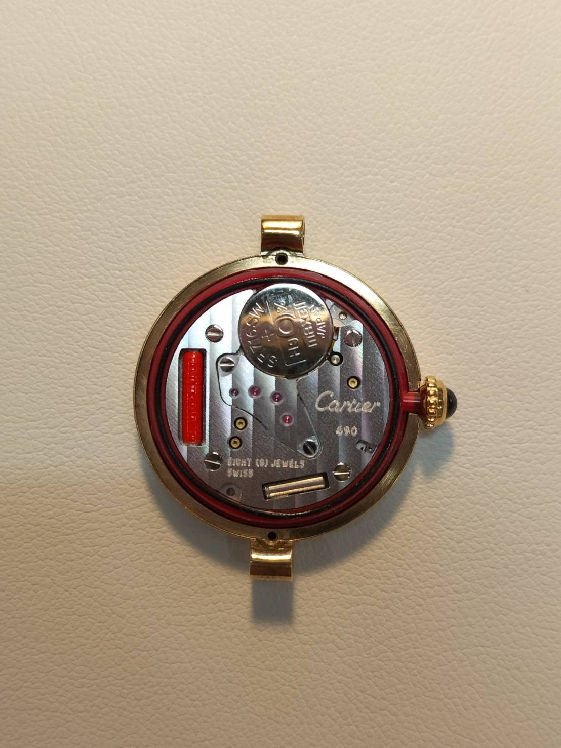 カルティエ マスト ヴァンドーム VLC SM 18 クォーツ Cal.690 SV925 革 純正ピンバックル（GP）ブラックローマン文字盤（SWISS表記）オーバーホール済み