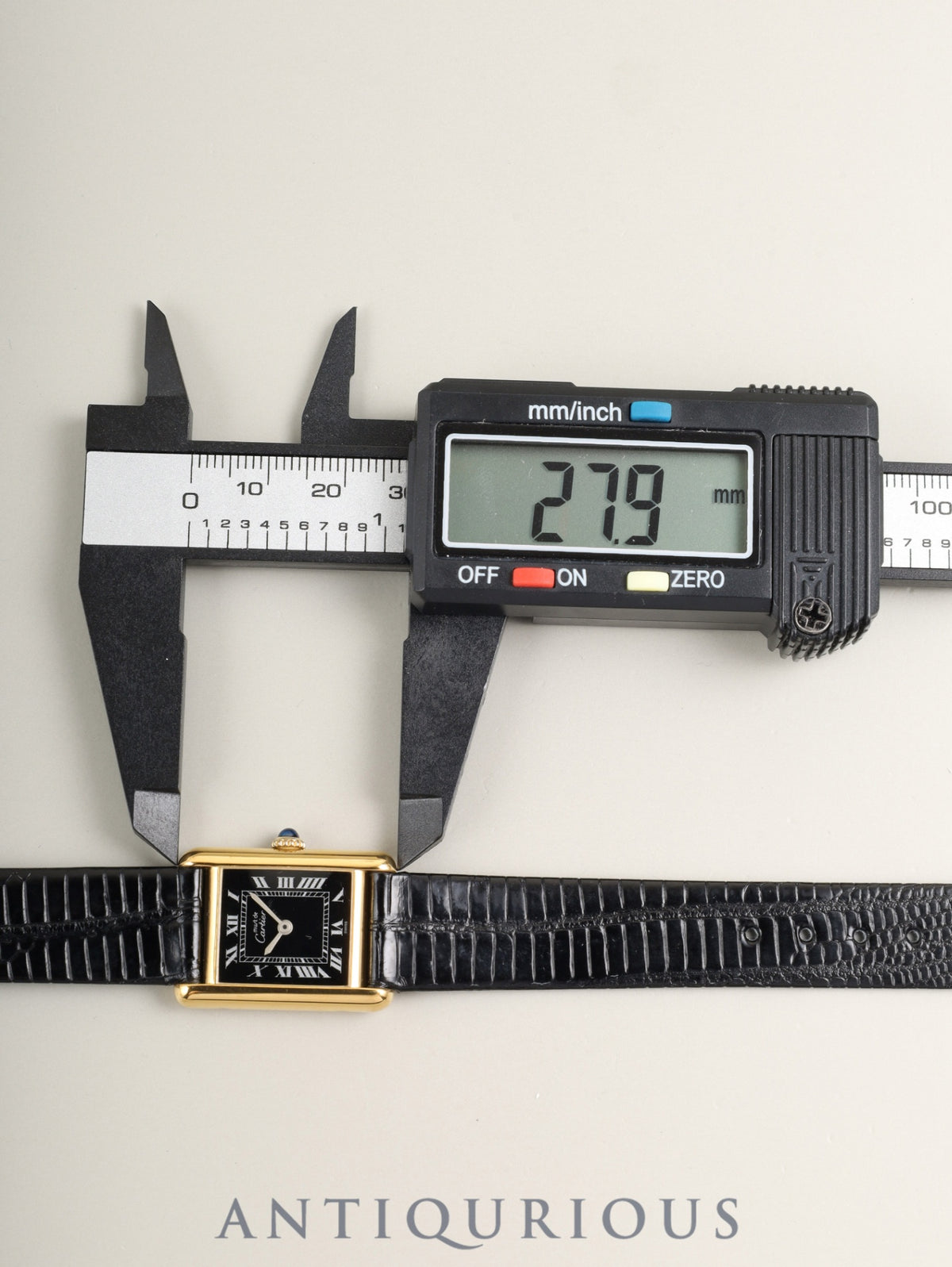 カルティエ マストタンク SM 3 手巻き Cal.78-1 SV925 革 純正ピンバックル（GP）ブラックローマン文字盤（SWISS表記）オーバーホール済み 新品仕上げ済み