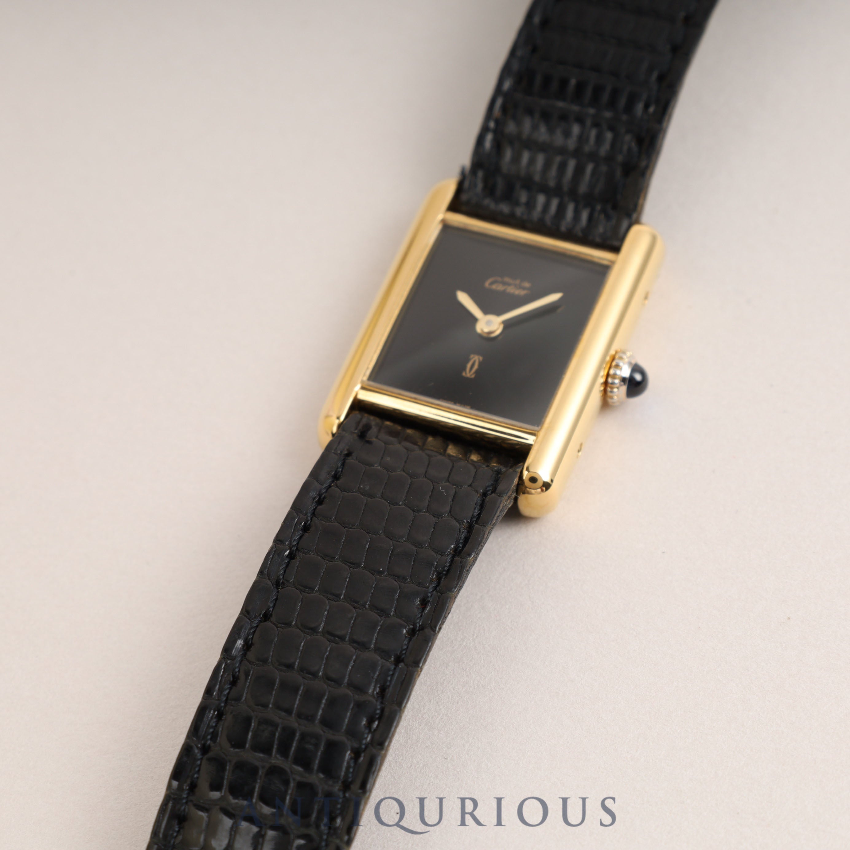 Cartier Must Tank SM Manual Winding Onyx Dial