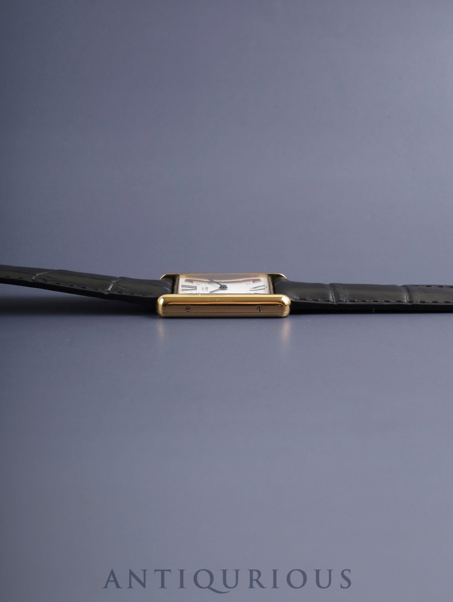 カルティエ マストタンク LM 590005 クォーツ Cal.690 SV925 革 純正Dバックル（GP）サイドトリニティ文字盤（SWISS表記）箱 冊子 保証書（1994年）オーバーホール済み