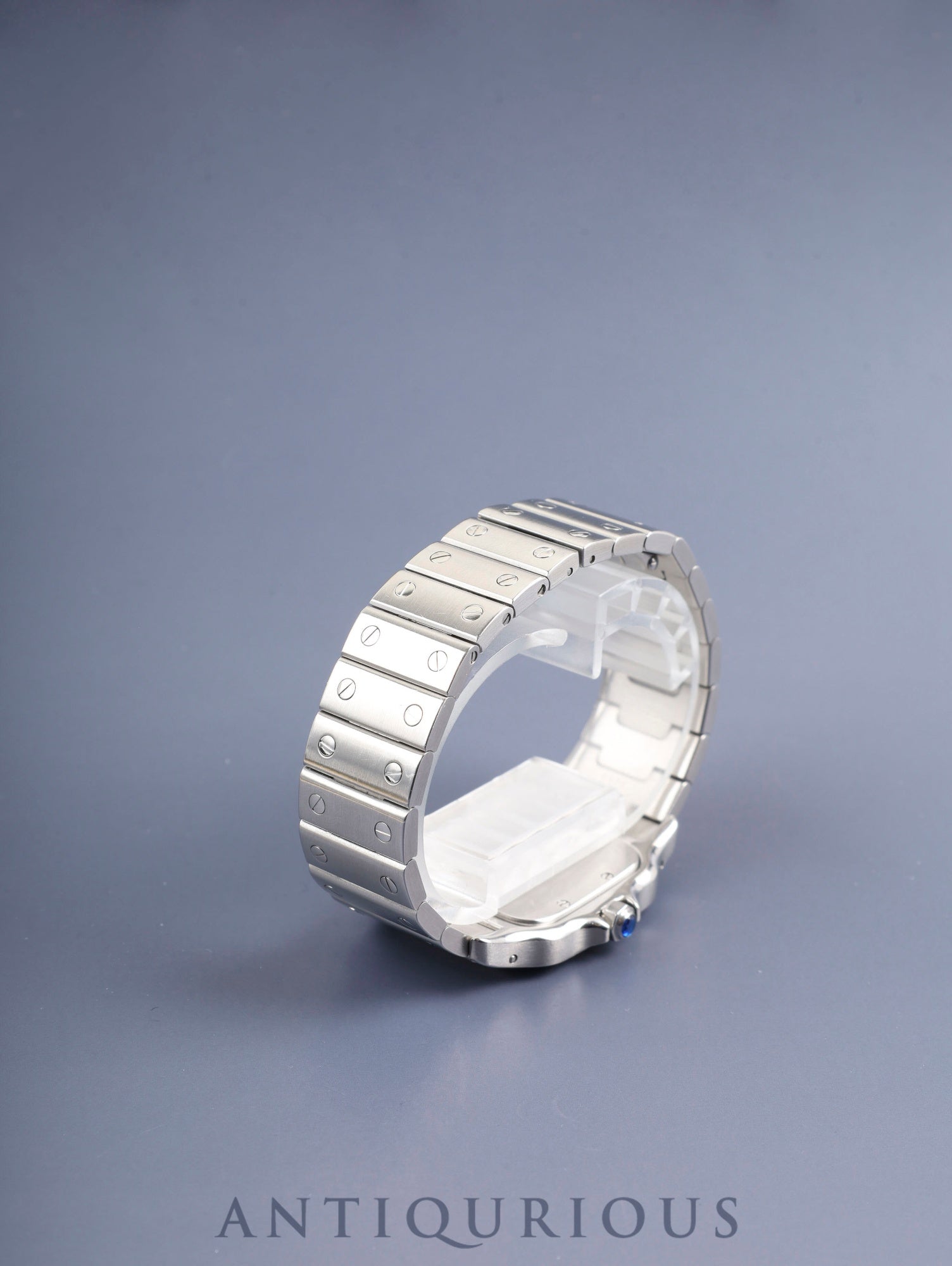 カルティエ サントス ガルベ LM W20018D6 / 1564  クォーツ Cal.687 SS SS ホワイトブルーローマン文字盤（SWISS MADE表記） オーバーホール済み