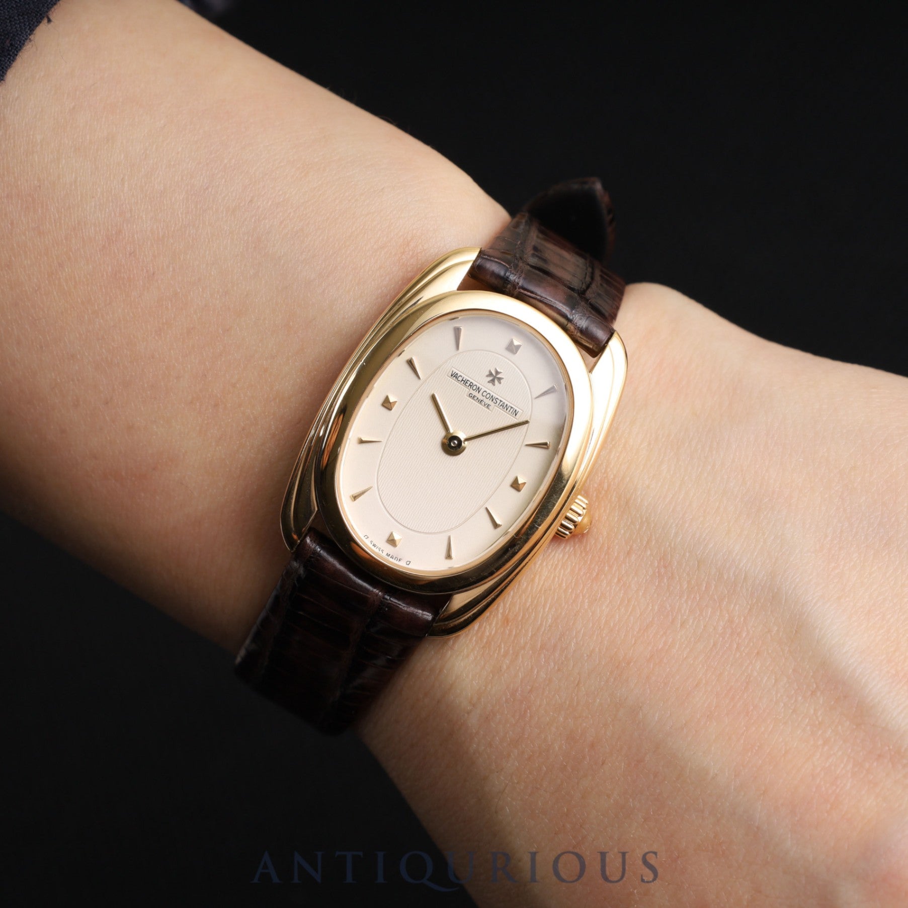 Vacheron Constantin Historical Oval 31110/000J-7 Manual winding Cal.1055 750YG Leather Genuine buckle (750) Ivory dial Overhauled