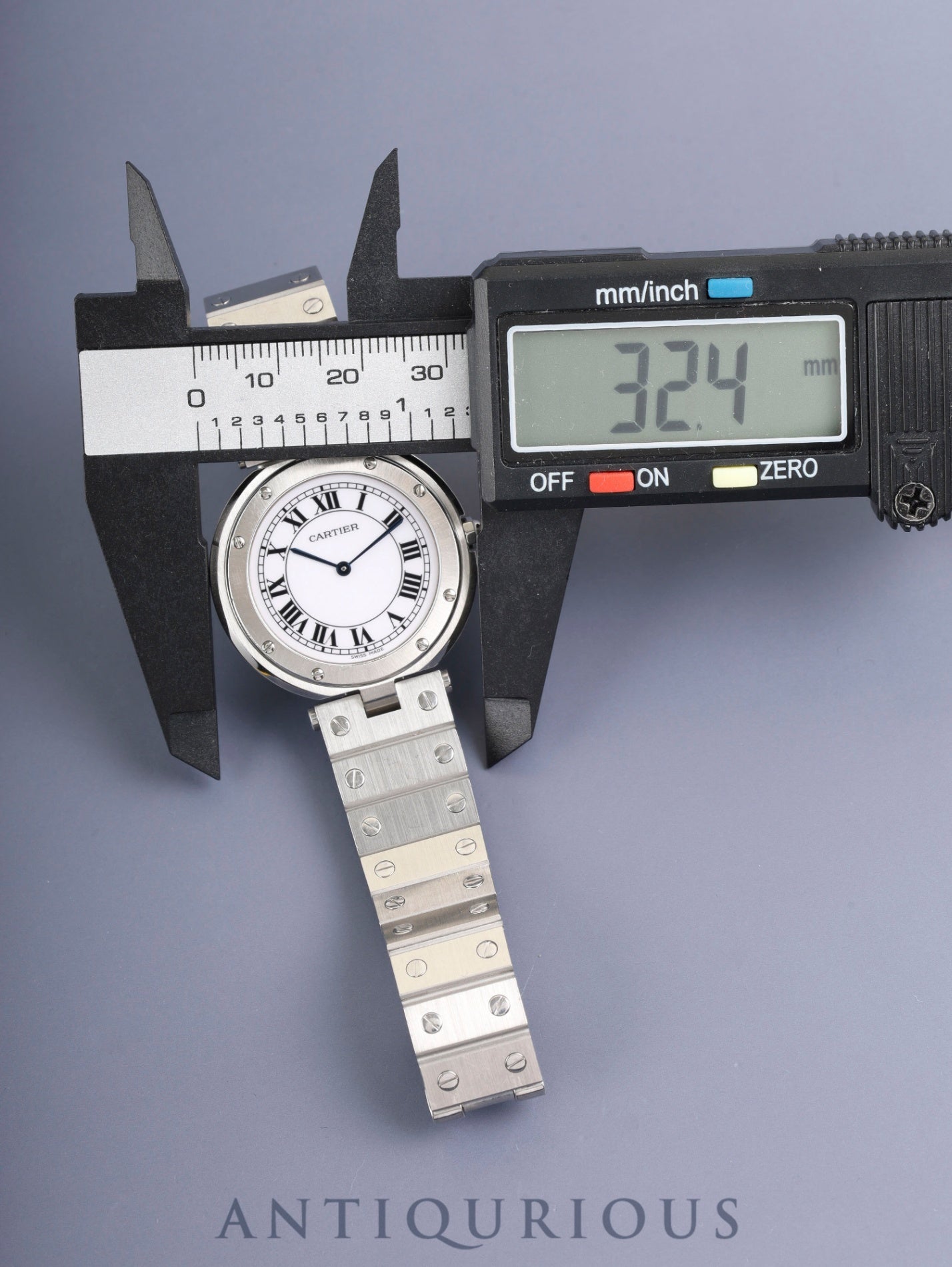 カルティエ サントス ヴァンドーム LM 83038188 / 8192 クォーツ SS SS ホワイトローマン文字盤（SWISS MADE表記）カルティエブティックにてコンプリートサービス済み