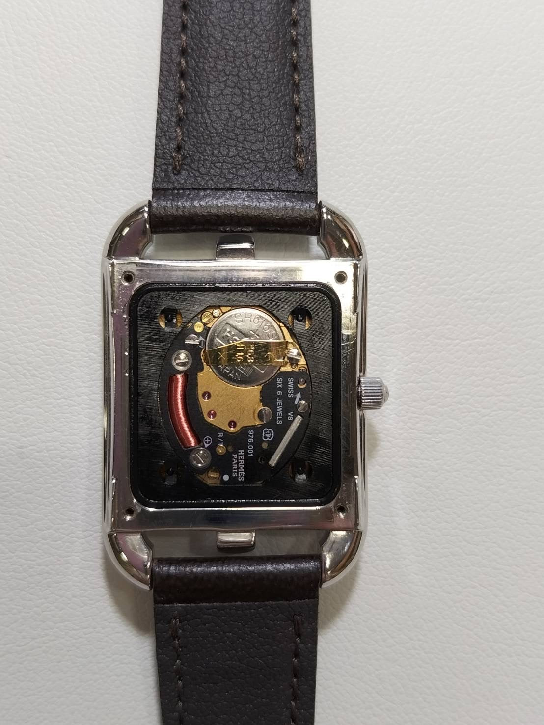 エルメス ケープコッド CC1.210 クォーツ Cal.976.001 SS 革 純正ピンバックル（SS）ホワイトアラビア文字盤（SWISS MADE表記） 箱 冊子 保証書（2003年）オーバーホール済み