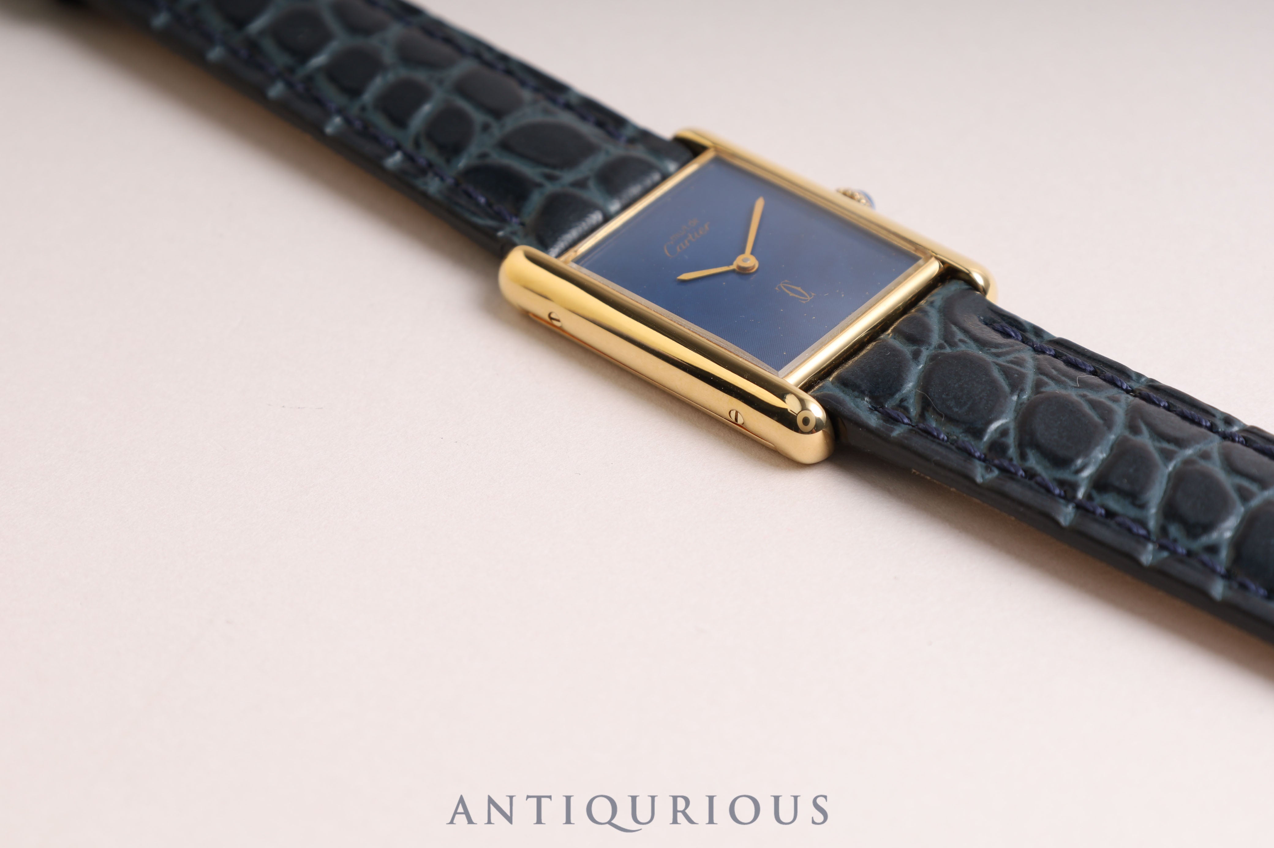 CARTIER Must Tank LM Manual winding lapis lazuli dial New finished