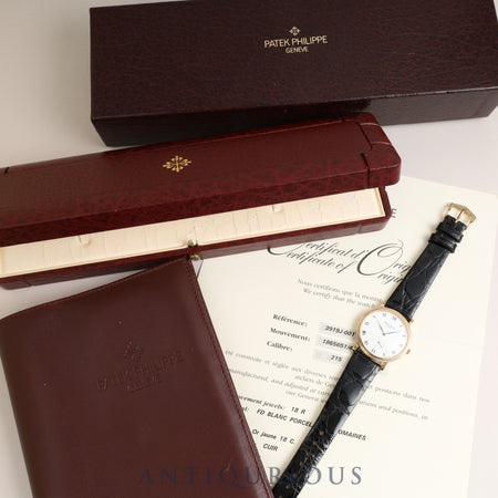 PATEK・PHILIPPE パテック・フィリップ CALATRAVA カラトラバ 3919J-001 箱 保証書