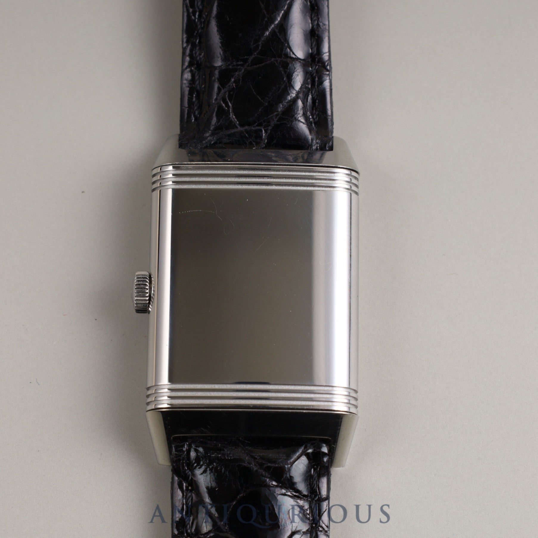 JAEGER LECOULTRE REVERSO CLASSIC MEDIUM Q2538120 (212.8.S5) Automatic Cal.965 SS Leather Genuine Buckle (SS) Silver Dial