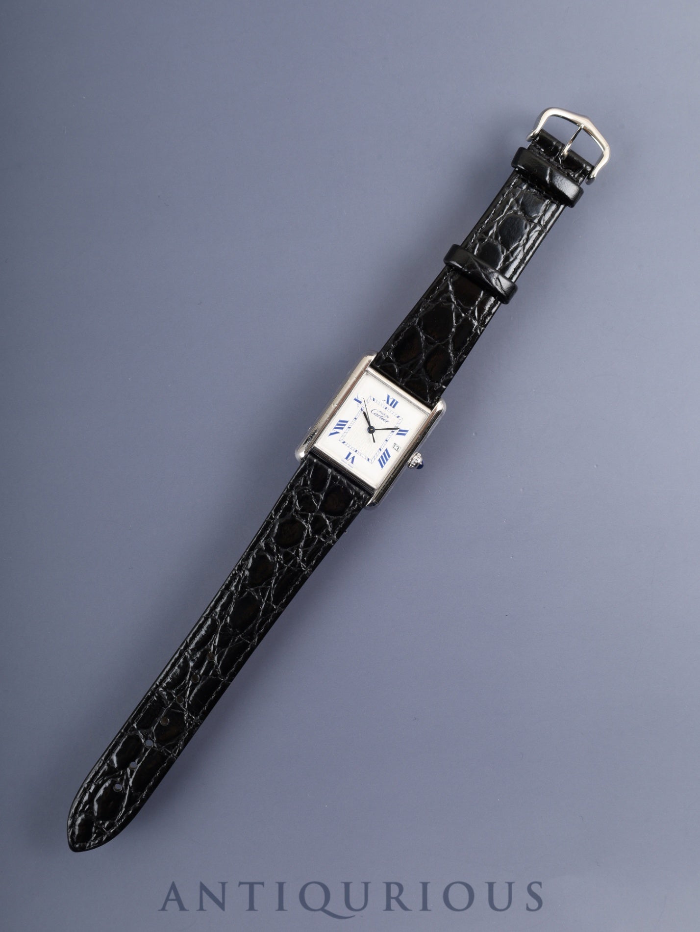 カルティエ マストタンク GM（XL）W1014154 / 2414 クォーツ Cal.687 SV925 革 純正尾錠（SS） ホワイトローマン文字盤（SWISS MADE表記） 1990年頃～2004年頃 オーバーホール済み