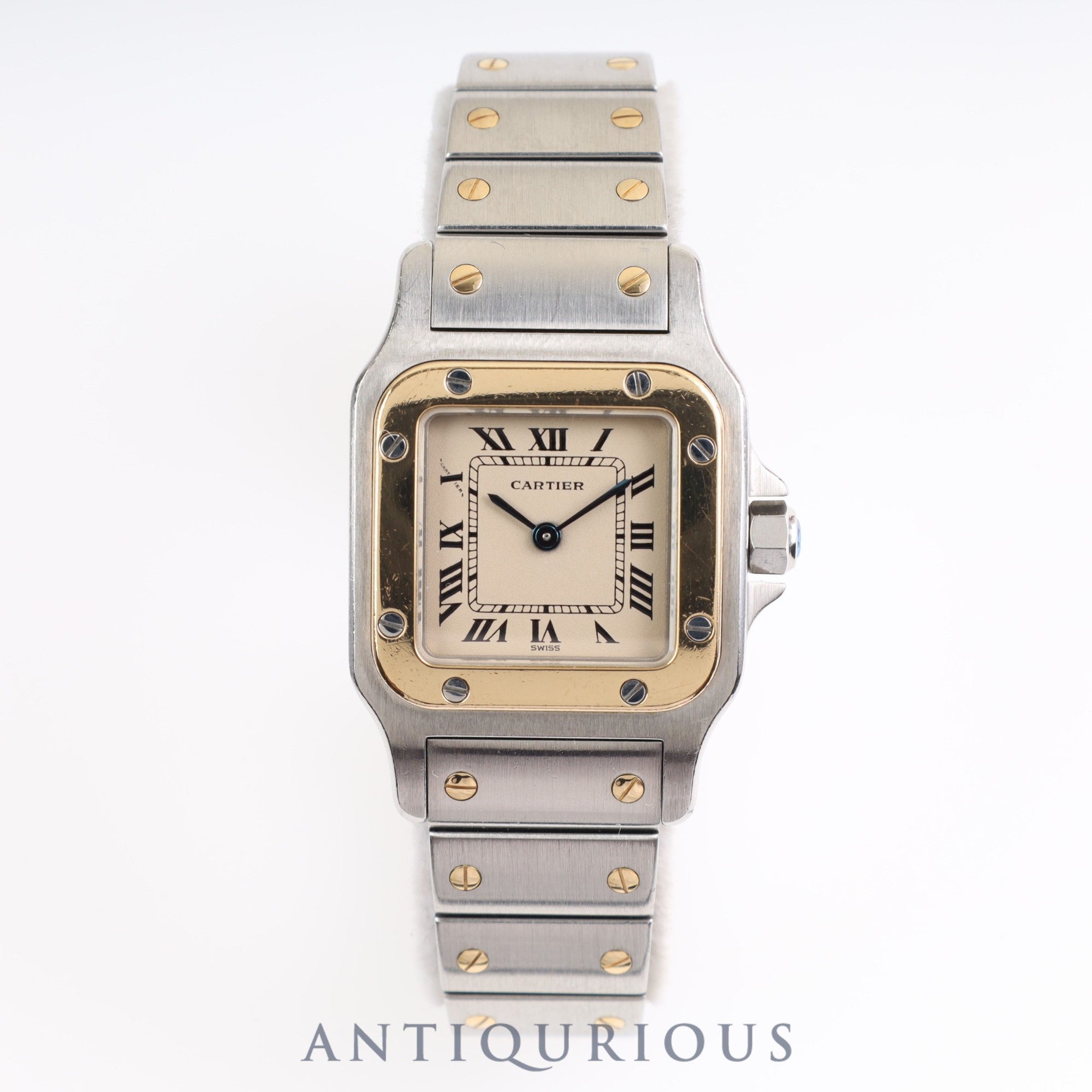 Cartier Santos Galbee SM 166930 Quartz SS/YG SS/YG Ivory dial Box Warranty card (1989)