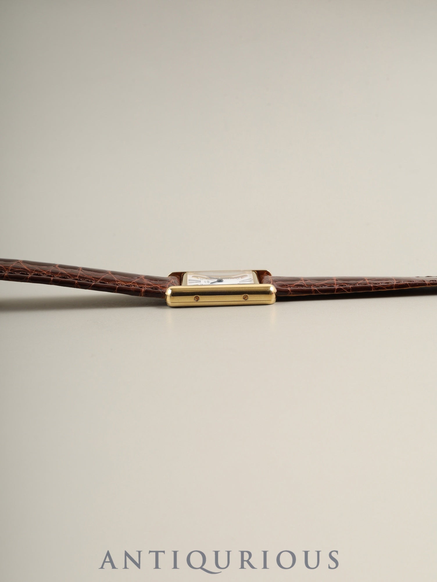 Cartier Must Tank SM 5057001 Quartz Cal.057 SV925 Leather Genuine Deployant Buckle (GP) Trinity Dial (SWISS marking) Box Genuine Leather Strap Included Overhauled
