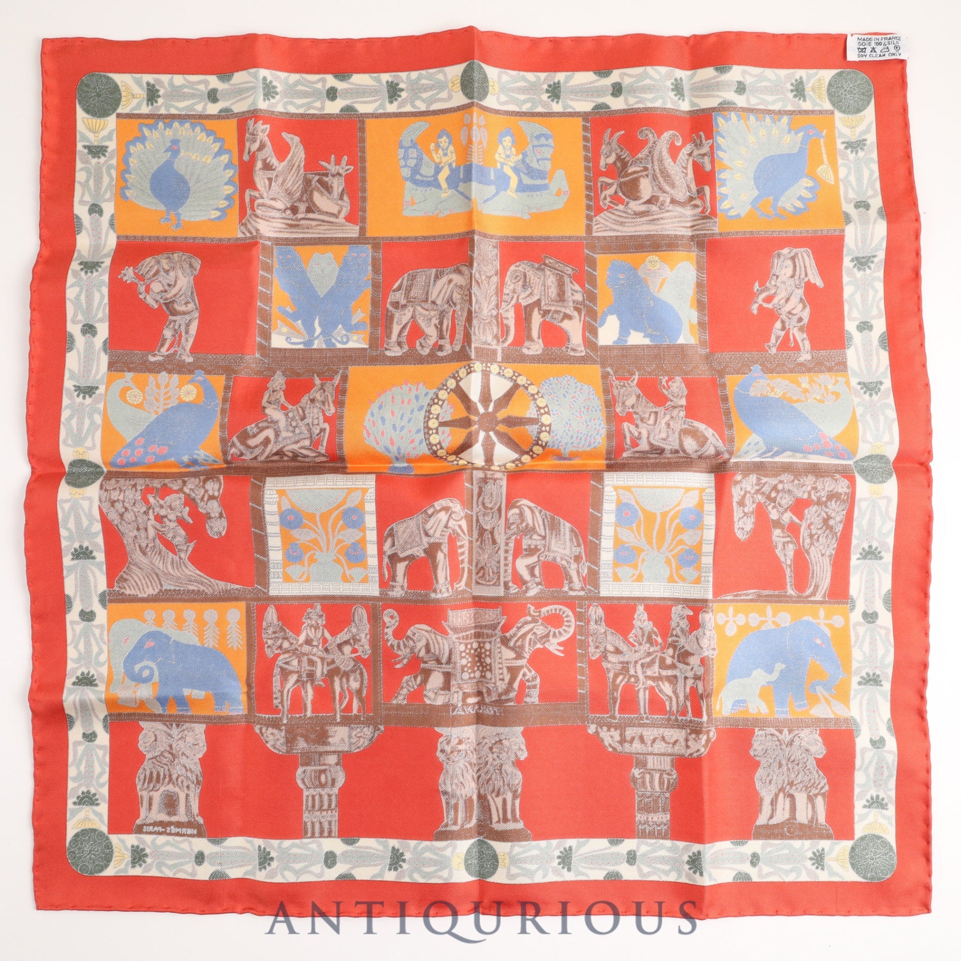 Hermes scarf Carre 45 Tower gate SILK 100% box