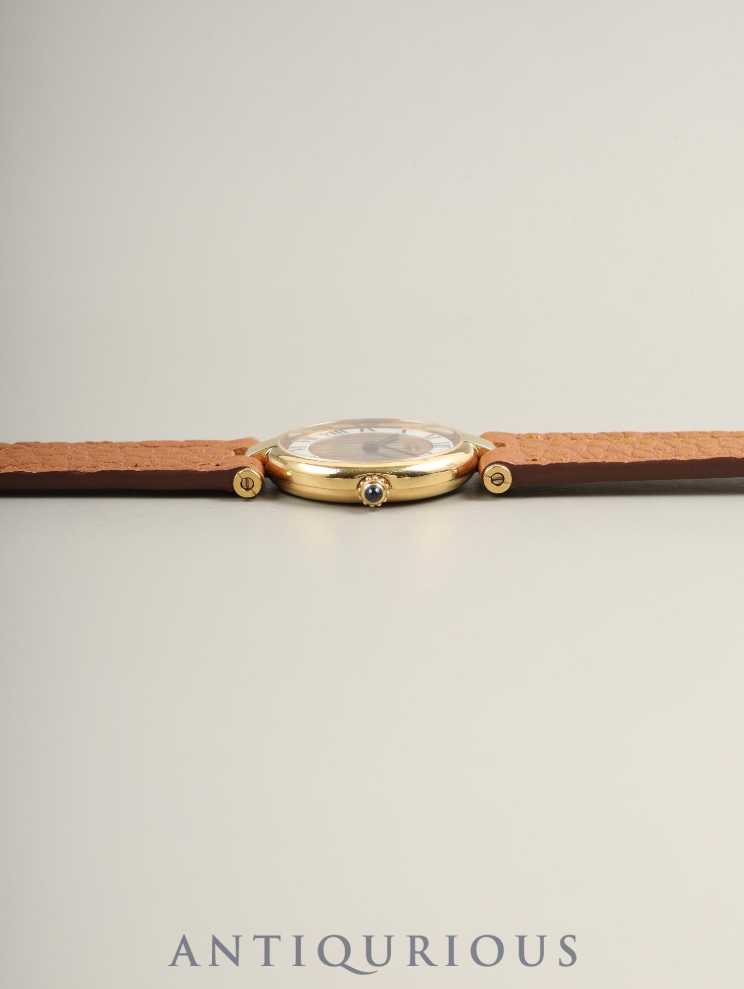 カルティエ マスト ヴァンドーム VLC SM 18 クォーツ Cal.81 SV925 革 純正尾錠（GP）フロントトリニティ文字盤 カルティエブティックにてコンプリートサービス（フルメンテナンス）済み