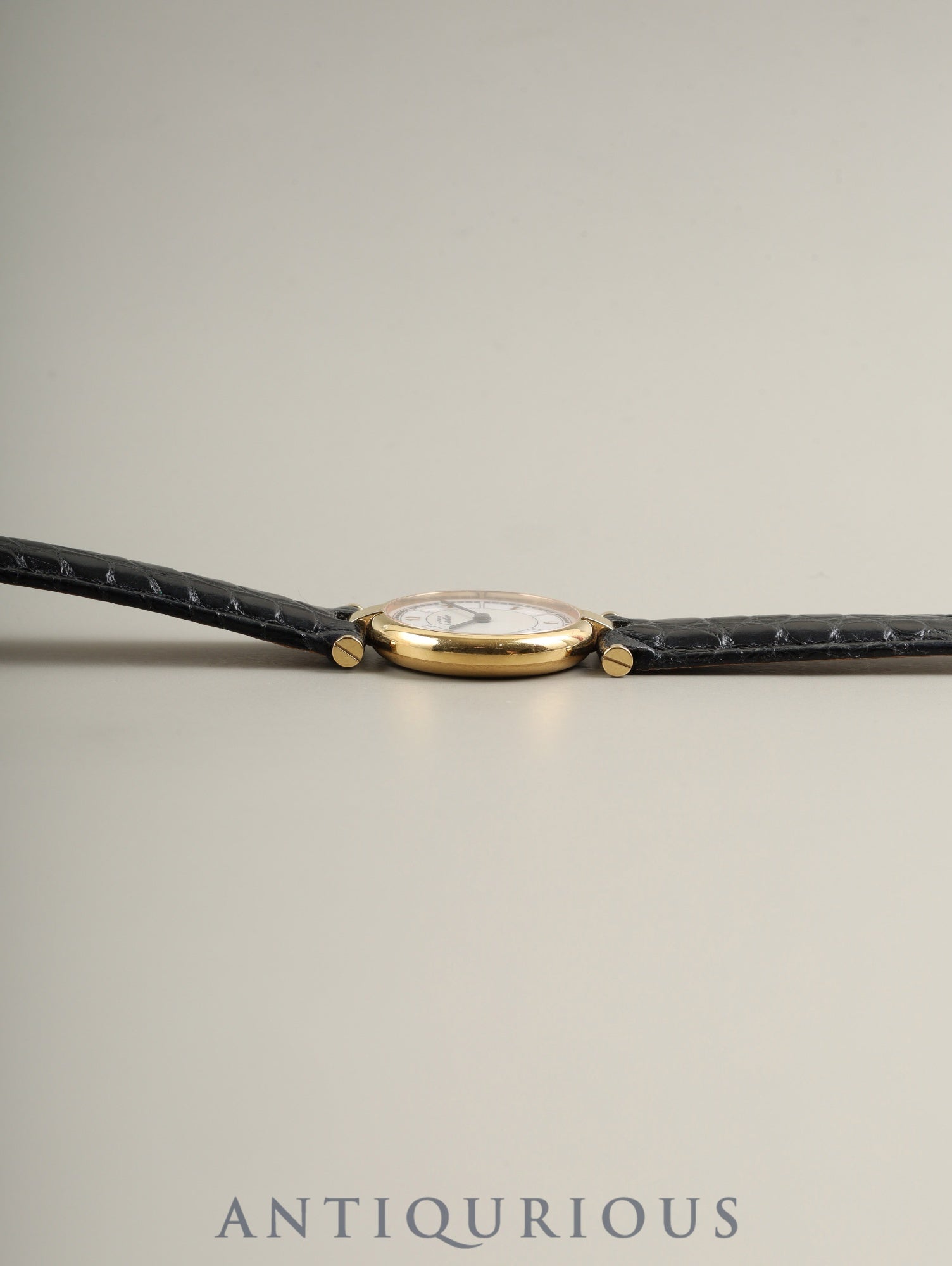 カルティエ マスト ヴァンドーム VLC SM W1009854 / 1851 クォーツ Cal.90.06 SV925 革 純正Dバックル（GP）飛びアラビア文字盤 箱 冊子 保証書（2000年）オーバーホール済み