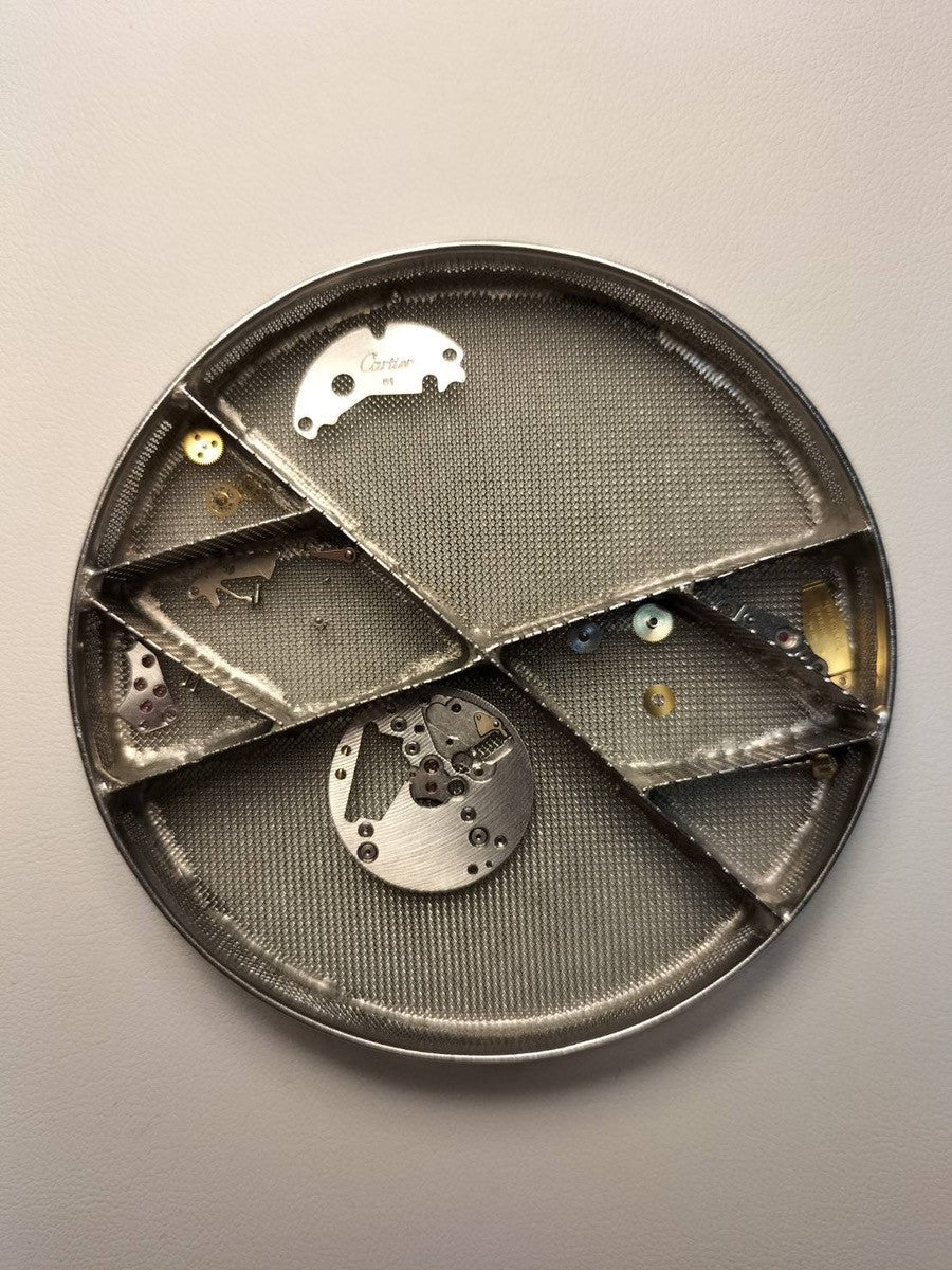 カルティエ マストタンク LM 手巻き Cal.78-1 SV925 革 純正ピンバックル（GP）オニキス文字盤（SWISS表記）オーバーホール済み 新品仕上げ済み