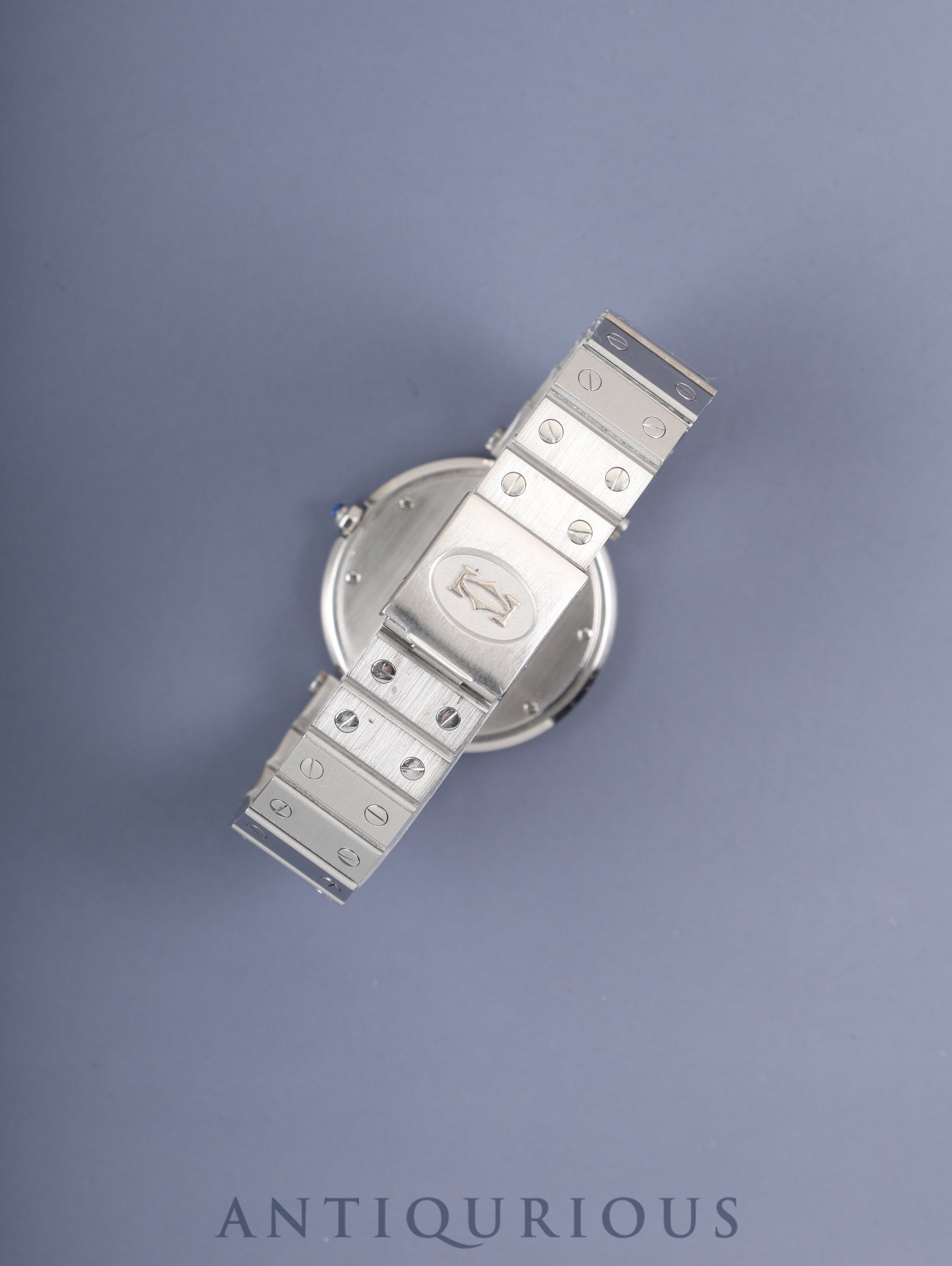 カルティエ サントス ヴァンドーム LM 81925 クォーツ SS SS ホワイトローマン文字盤（SWISS MADE表記） カルティエブティックにてコンプリートサービス（フルメンテナンス）済み