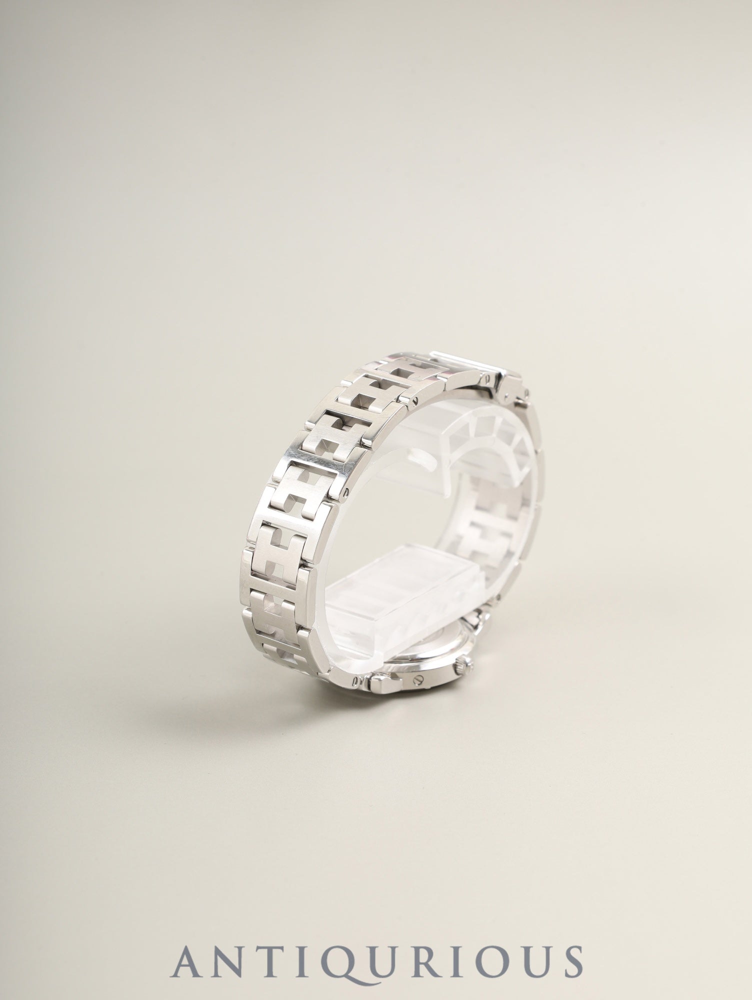 エルメス クリッパー CL4.210 クォーツ SS SS グレー文字盤 オーバーホール済み