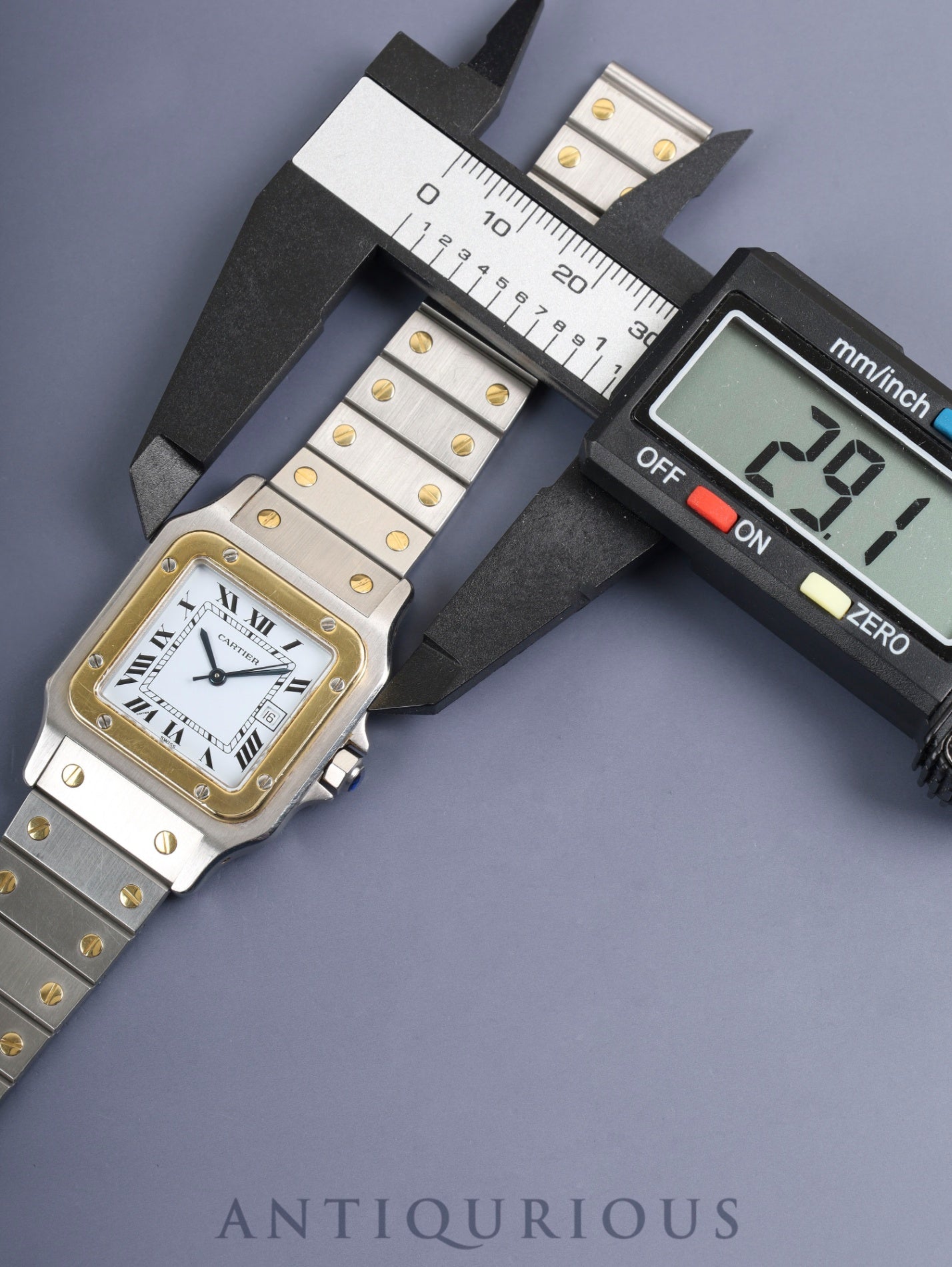 カルティエ サントス カレ LM 2961 自動巻き Cal.ETA2671 SS/YG SS/YG ホワイトローマン文字盤（SWISS表記）オーバーホール済み