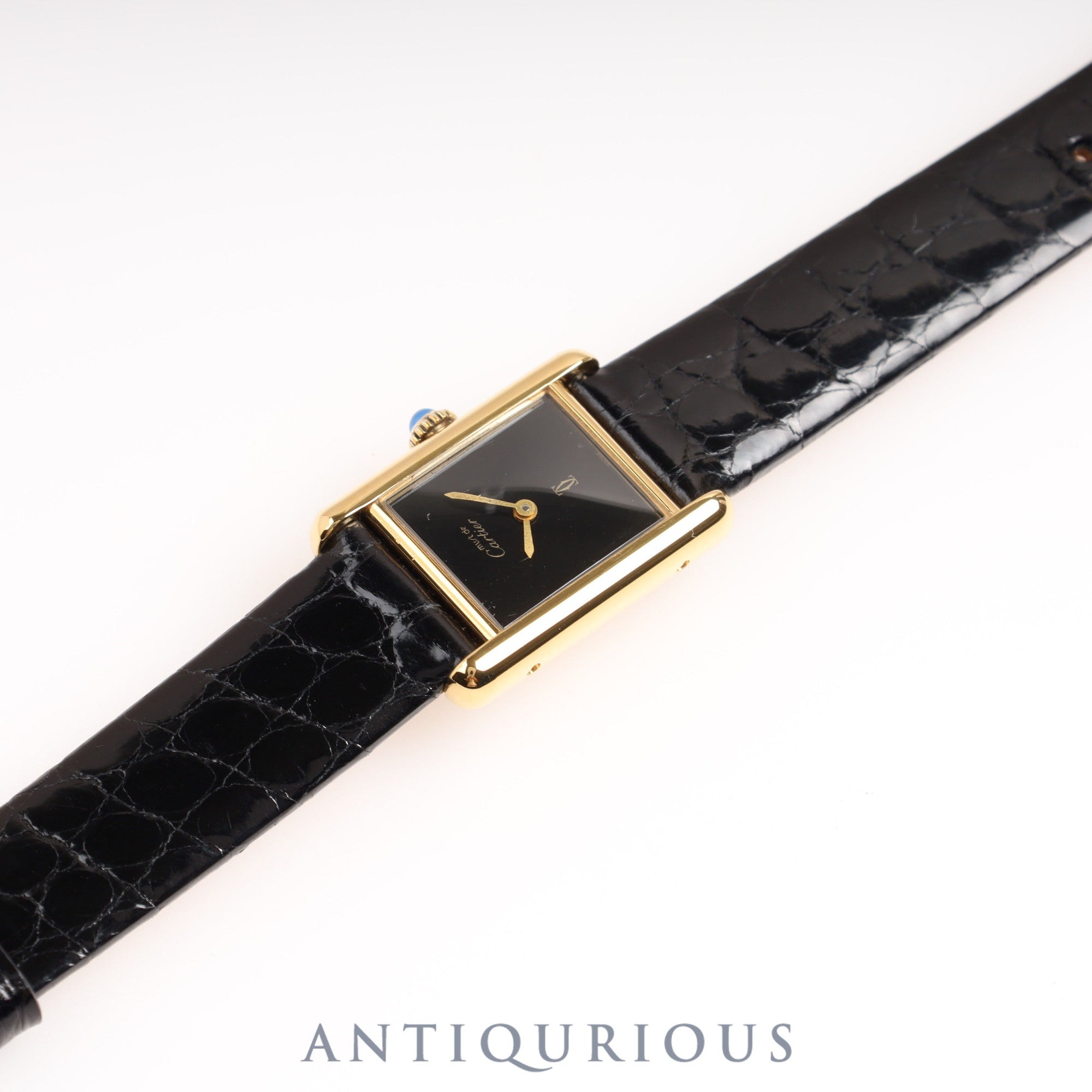 Cartier Must Tank SM Manual Winding Black Onyx Dial