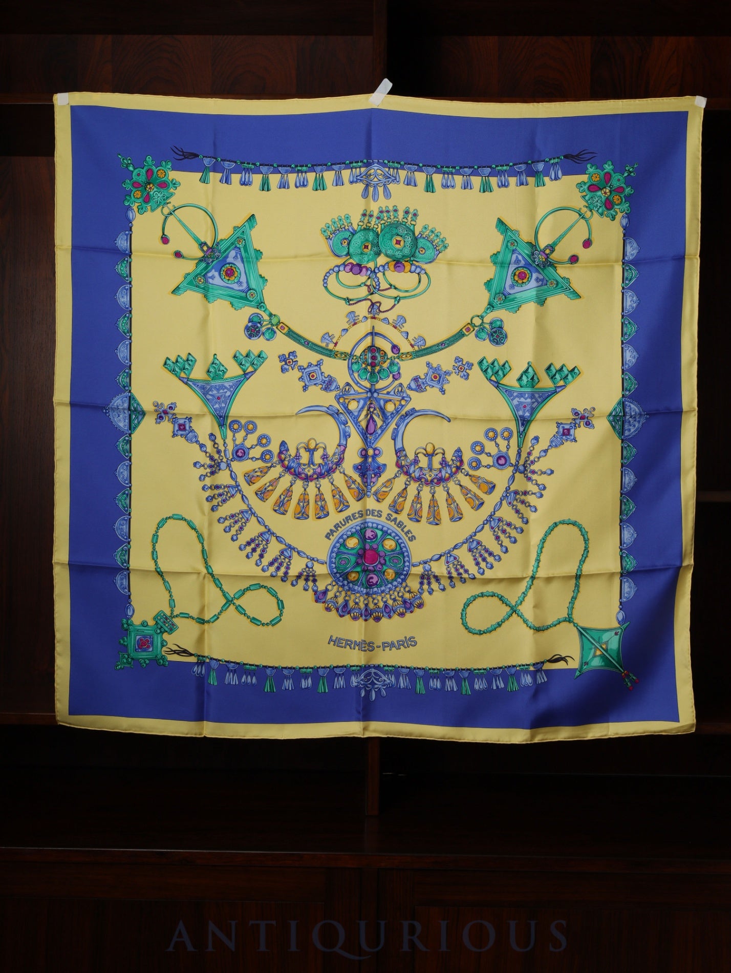 Hermes Scarf Carre 90 PARURES DES SABLES Desert Accessories 100% Silk Box