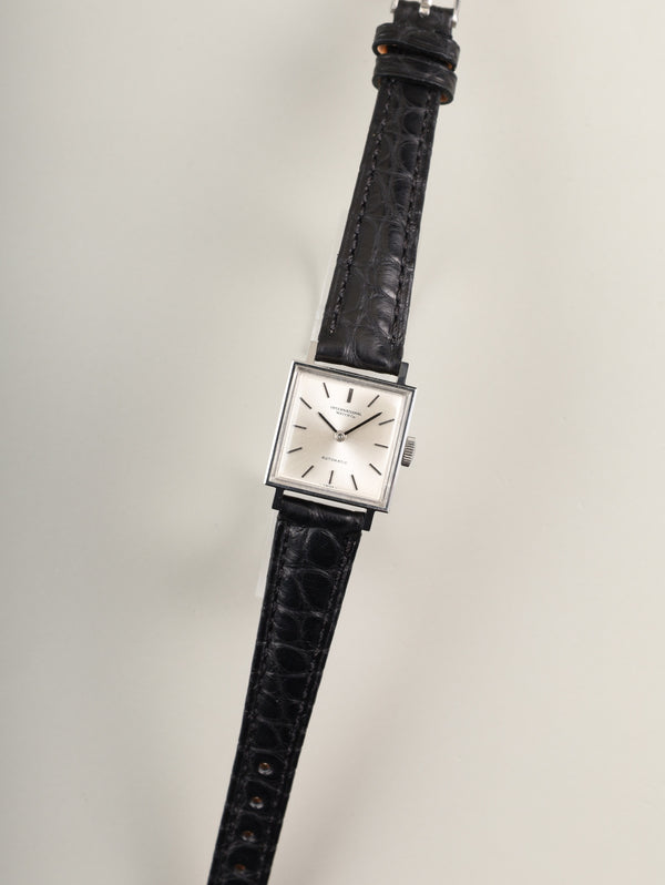 IWC オールドインター スクエア R2305 自動巻き Cal.44 SS 革 純正ピンバックル（SS）シルバー文字盤 オーバーホール済み アイダブリュシー