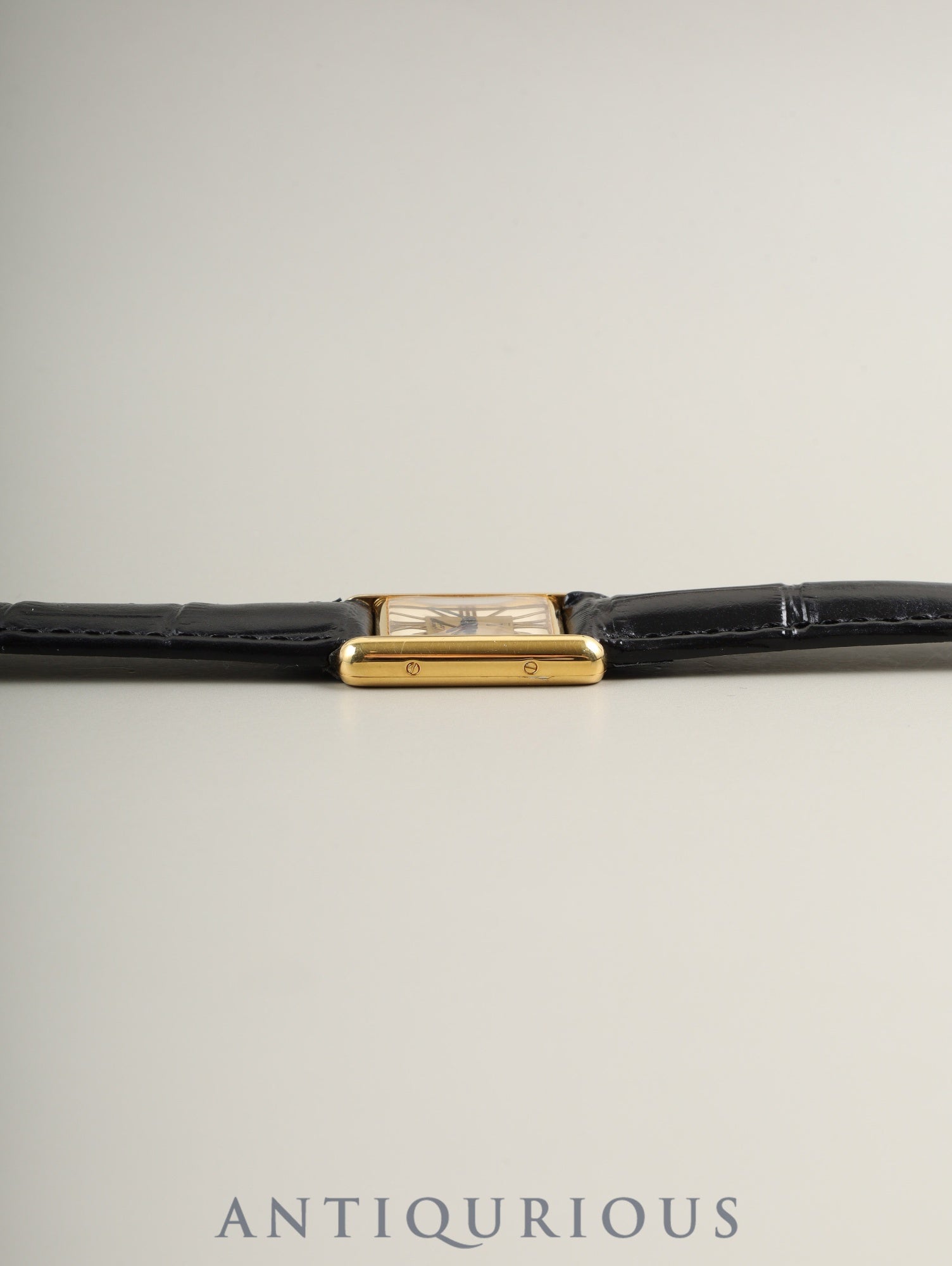 カルティエ マストタンク SM 3 66001 クォーツ Cal.057 SV925 革 純正尾錠（GP） クロワゾネ文字盤 オーバーホール済み