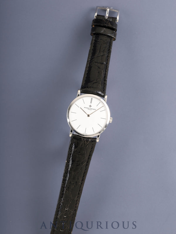 ヴァシュロン・コンスタンタン パトリモニー 33093/000G-0936 手巻き Cal.1003/2 750WG 革 純正ピンバックル（750WG）ホワイト文字盤 箱 ケース 冊子 タグ 保証書（2002年）修理完了紙（無記載）JEAN ROUSSEAU製革ベルト オーバーホール済み