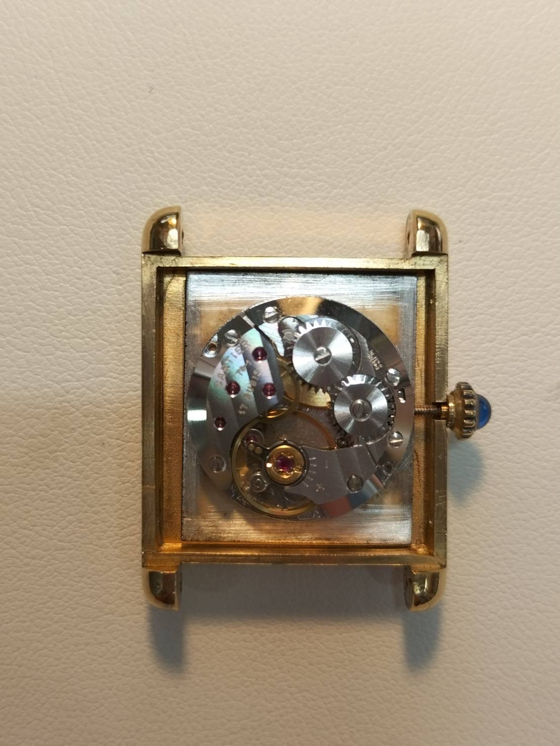 カルティエ マストタンク LM 6 手巻き Cal.78-1 SV925 革 純正ピンバックル（GP） オニキス文字盤（SWISS表記）オーバーホール済み 新品仕上げ済み