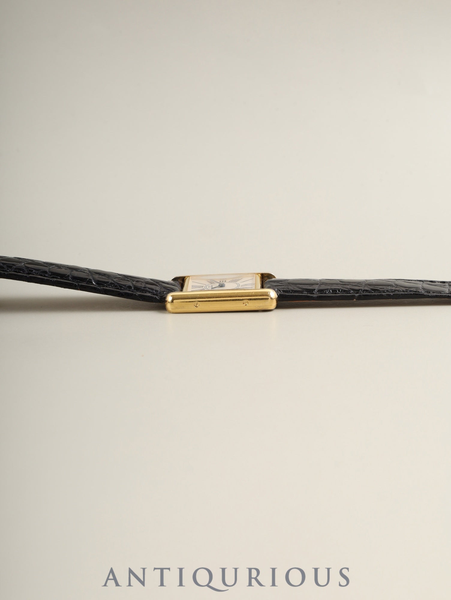 カルティエ マストタンク SM 5057001 クォーツ Cal.- SV925 革 純正Dバックル（GP）オパラン文字盤 （SWISS表記）箱 カルティエブティックにてコンプリートサービス済み