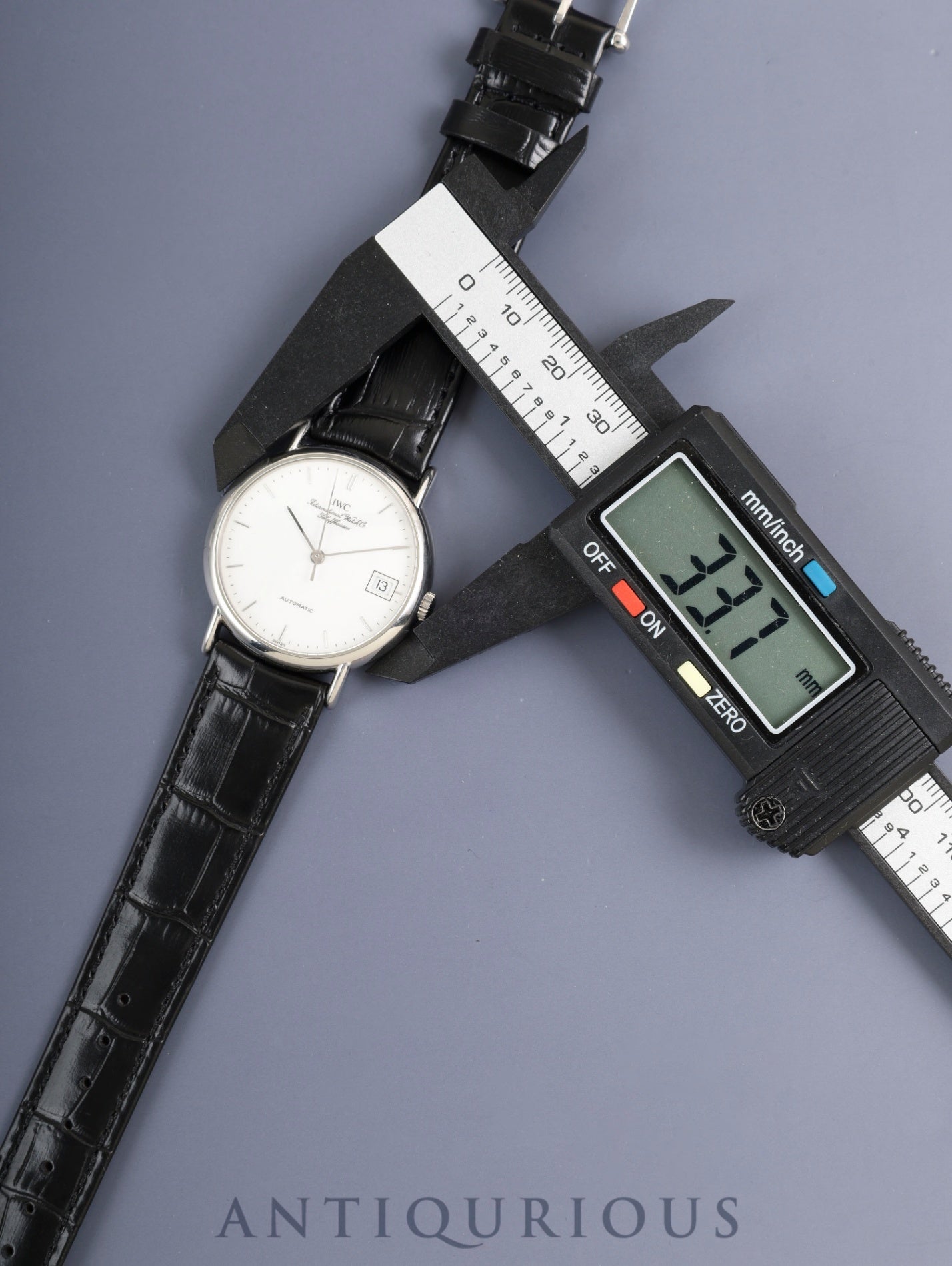 IWC ポートフィノ IW351320 自動巻き Cal.C.37521 SS 革 純正ピンバックル（SS）ホワイト文字盤 34mm 保証書（1997年）オーバーホール済み アイダブリュシー