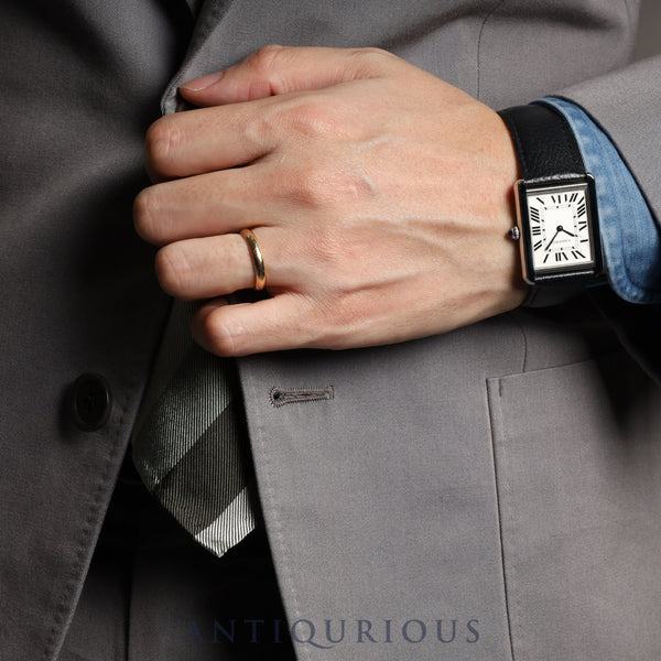 Cartier Tank Solo LM Quartz WSTA0028 / 3169 SS Leather Silver Dial Box Warranty (2019)