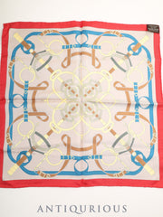 Hermes Scarf Carre 45 On a Gold Spurt SILK 100%
