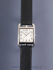 エルメス ケープコッド CC2.710 クォーツ Cal.- SS  革 純正尾錠（SS） シルバー文字盤 純正革ベルト（使用感・穴加工あり）オーバーホール済み