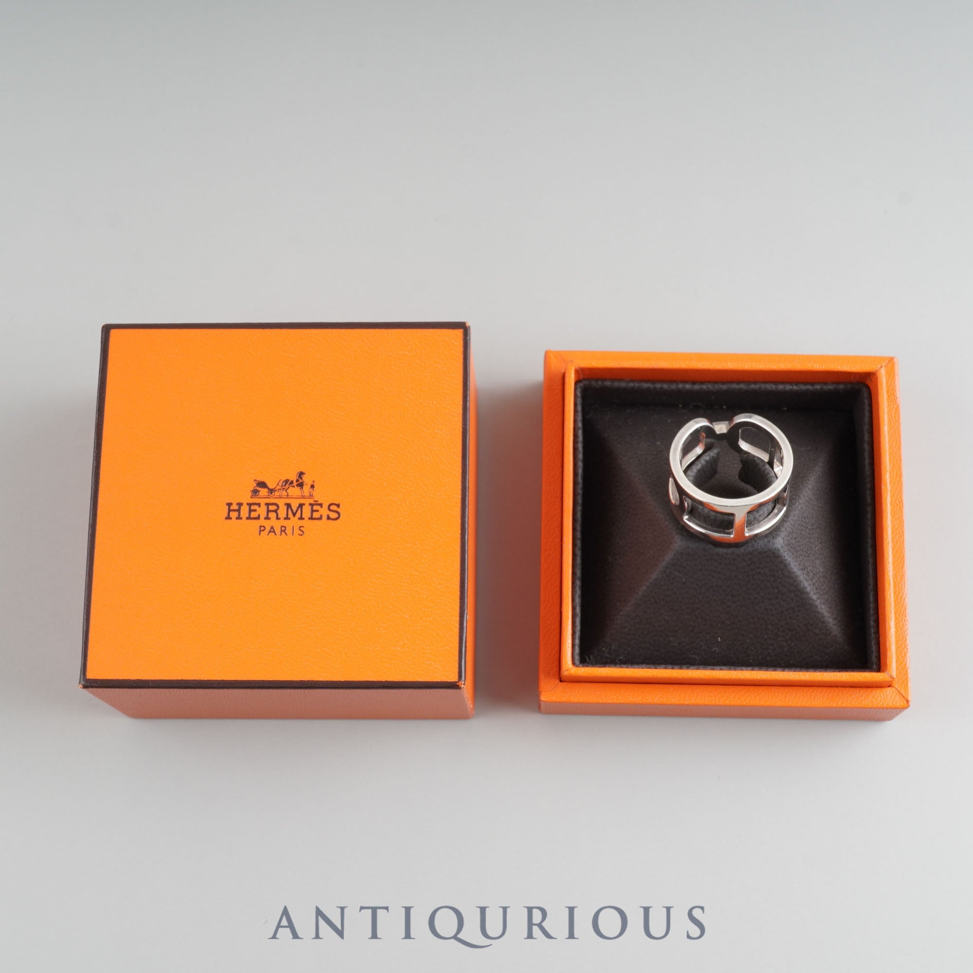 Hermes Ring Ever Chaine d'Ancre SV925 Size 14.5 with Box